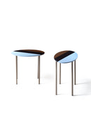 Fishbone oval table 54x34 h50