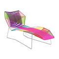 Tropicalia chaise lounge varnished steel base