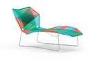 Tropicalia chaise lounge varnished steel base