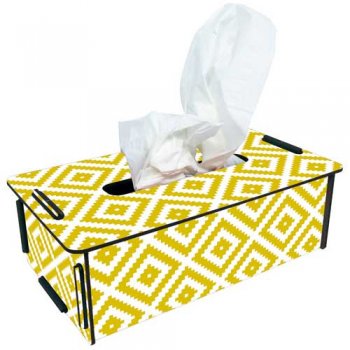 Buy Tissue box yellow  at Details Online Shop Bahrain