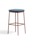 Precious bar stool high varnished without backrest