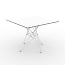 Faz square table steel base