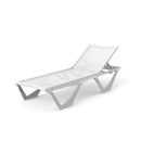 Voxel sun lounger with side table - White - Details Online Shop